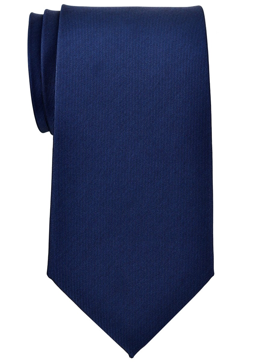 Retreez Men's Navy Blue Stripe Textured Tie - 100% Polyester, 58" Length
