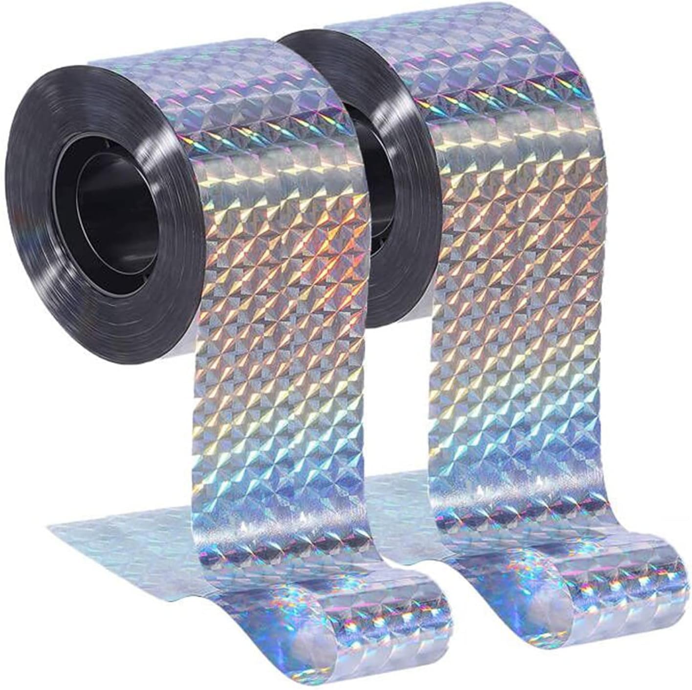 Bird Scare Reflective Tape for Bird Control, Multicolor Holographic Bird Repellent Tape, Pigeon Deterrent for Balcony, Garden, Farm, Roof, Outdoor Bird Repellent Device (1, Silver-4.8)-image-46