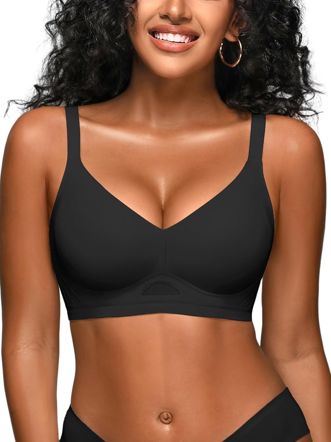 Wireless Jelly Bras for Women No Underwire - S-2XL Seamless Everyday Tshirt Bralettes Supportive Bra