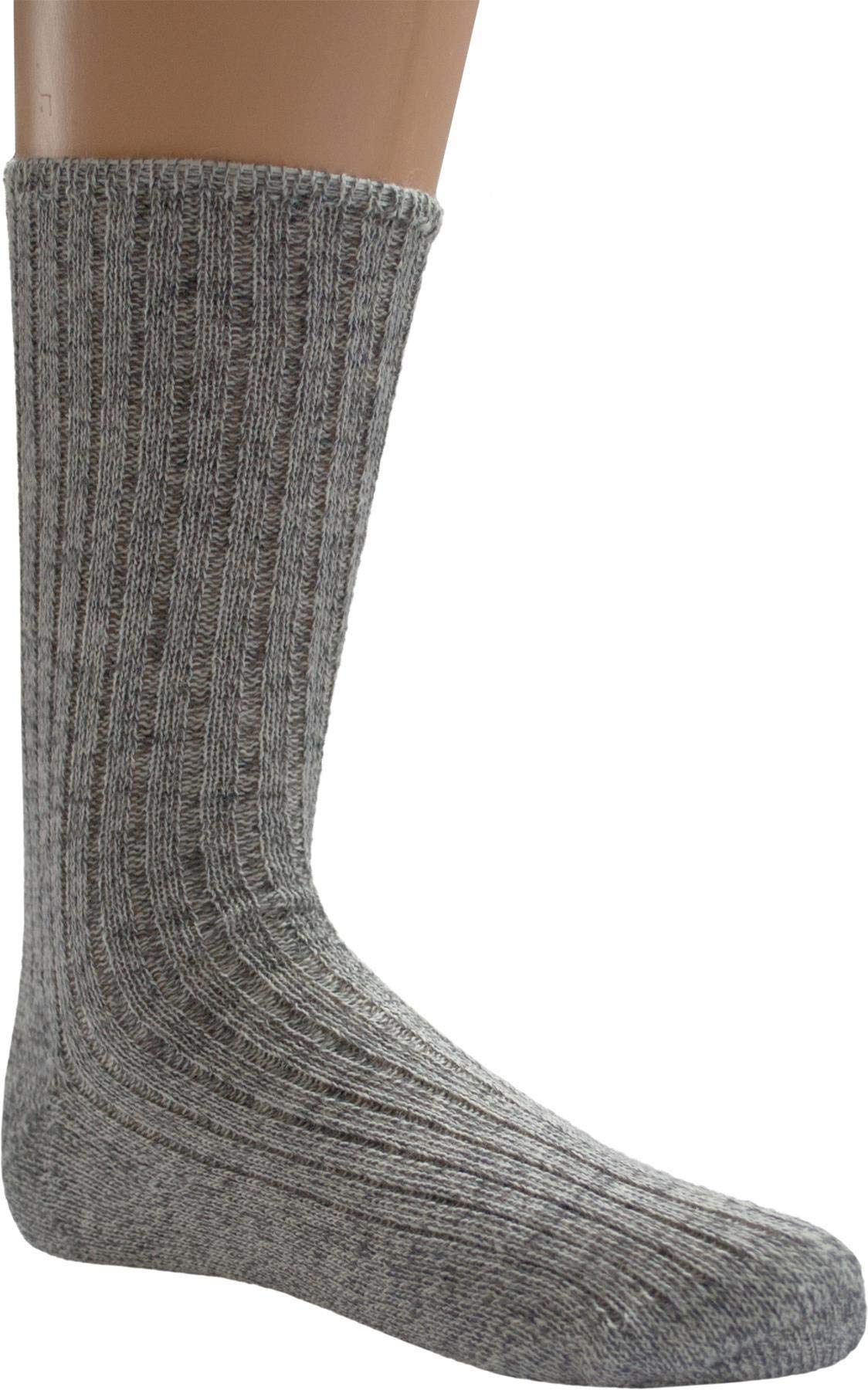 normani 6 Paar Wollsocken 100% Schafswolle Gau-Melange