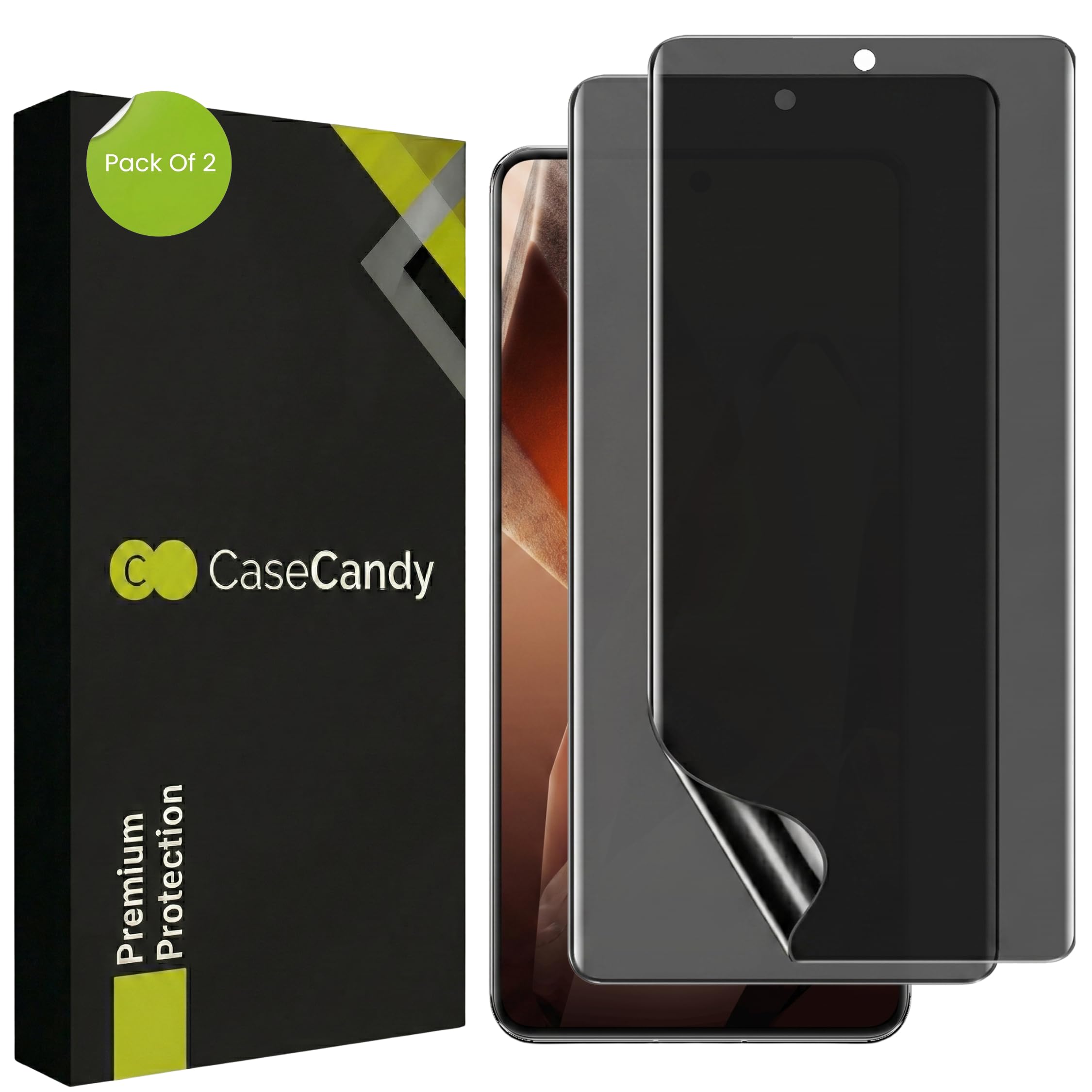Casecandy® - (2 Pack Privacy Curved Screen Protector for OnePlus 13 Screen Size 6.82inch | OnePlus 13 Privacy Screen Guard Protector - HD/Easy Installation Kit-image-45
