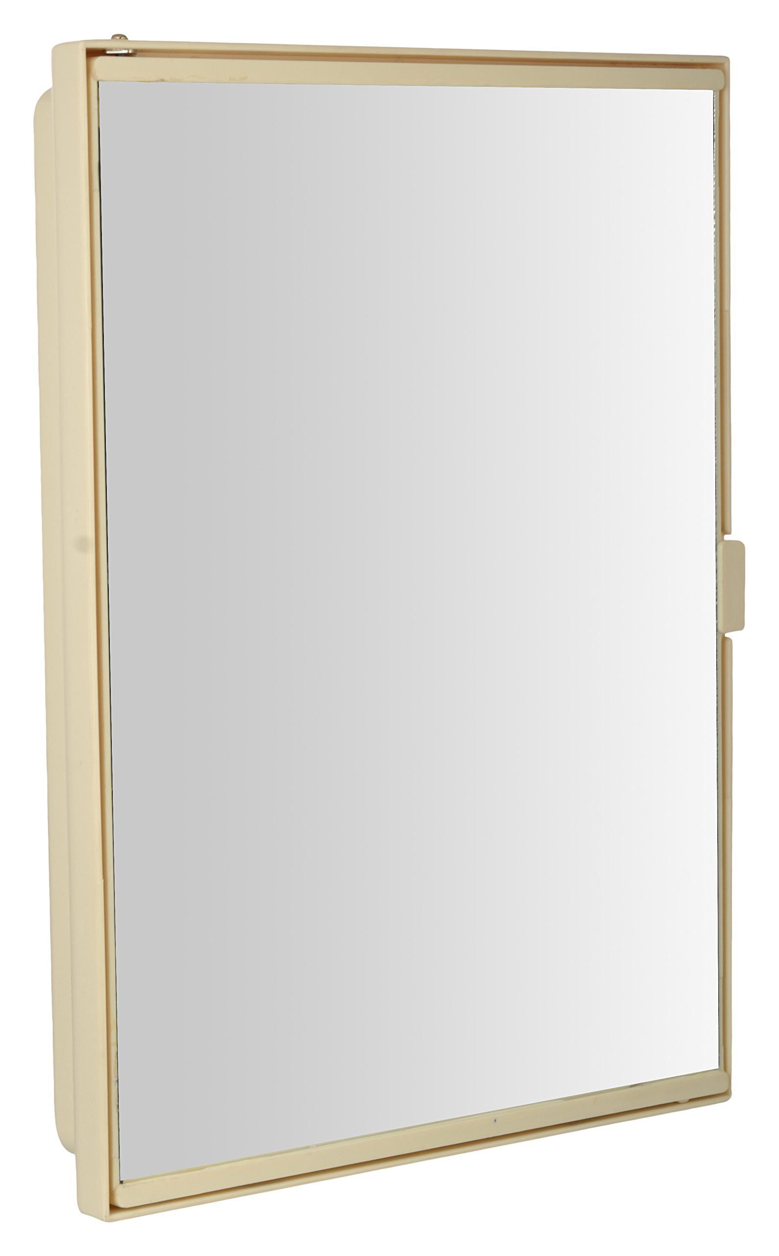 Zoom Pyramid Bathroom Mirror Cabinet With Storage Chest / Shelves, Single Door Corner ,Full Mirror 12.5"X7"X17" | Z-Large, Ivory (B01N303EVB) Amazon Price History, Amazon Price Tracker