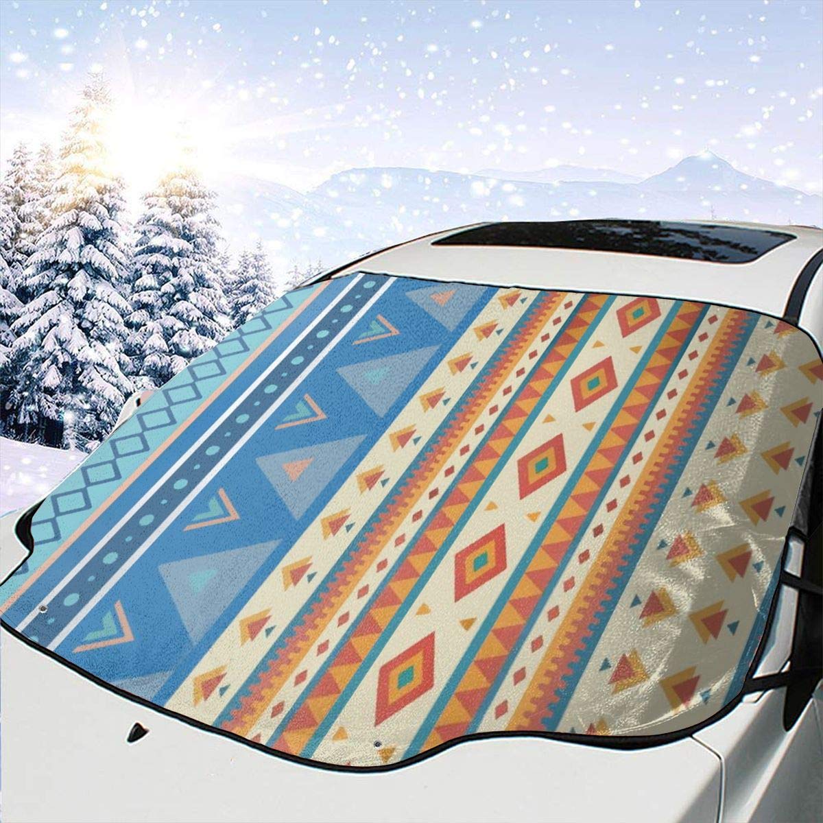 Free MidCentury Pattern Auto Windshield Sun Shade Cool