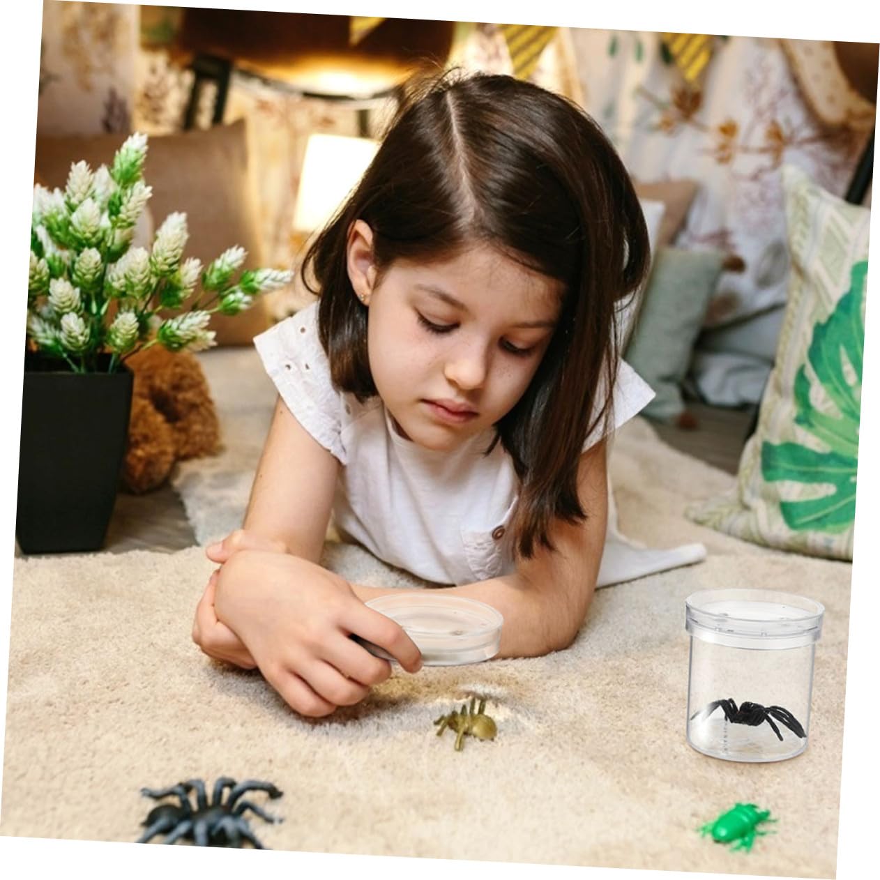 Cajas Portátiles para Insectos 9 Piezas de Plástico para Observación