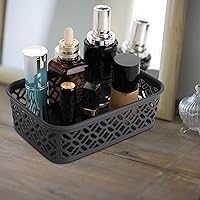 Vista 6 de ZEAYEA 9 Pack Small Plastic Storage Basket, Classroom Organizer Baskets for Shelves Desk Drawer, Pantry Woven Basket Bins for Bedroom Closet Office