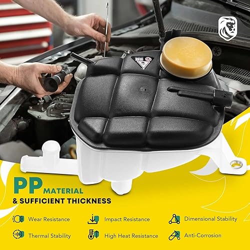 Miniatura 4 de YHTAUTO Depósito de expansión de depósito de desbordamiento de recuperación de refrigerante del motor sin tapa y sensor presurizados para