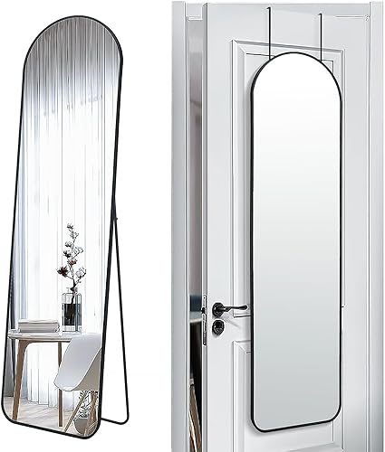 Miniatura 10 de Espejo de longitud completa para colgar en la puerta, de 57 x 20 pulgadas, altura de 5.7 pies (cuerpo de 1.3 pies), para montar en la pared, marco