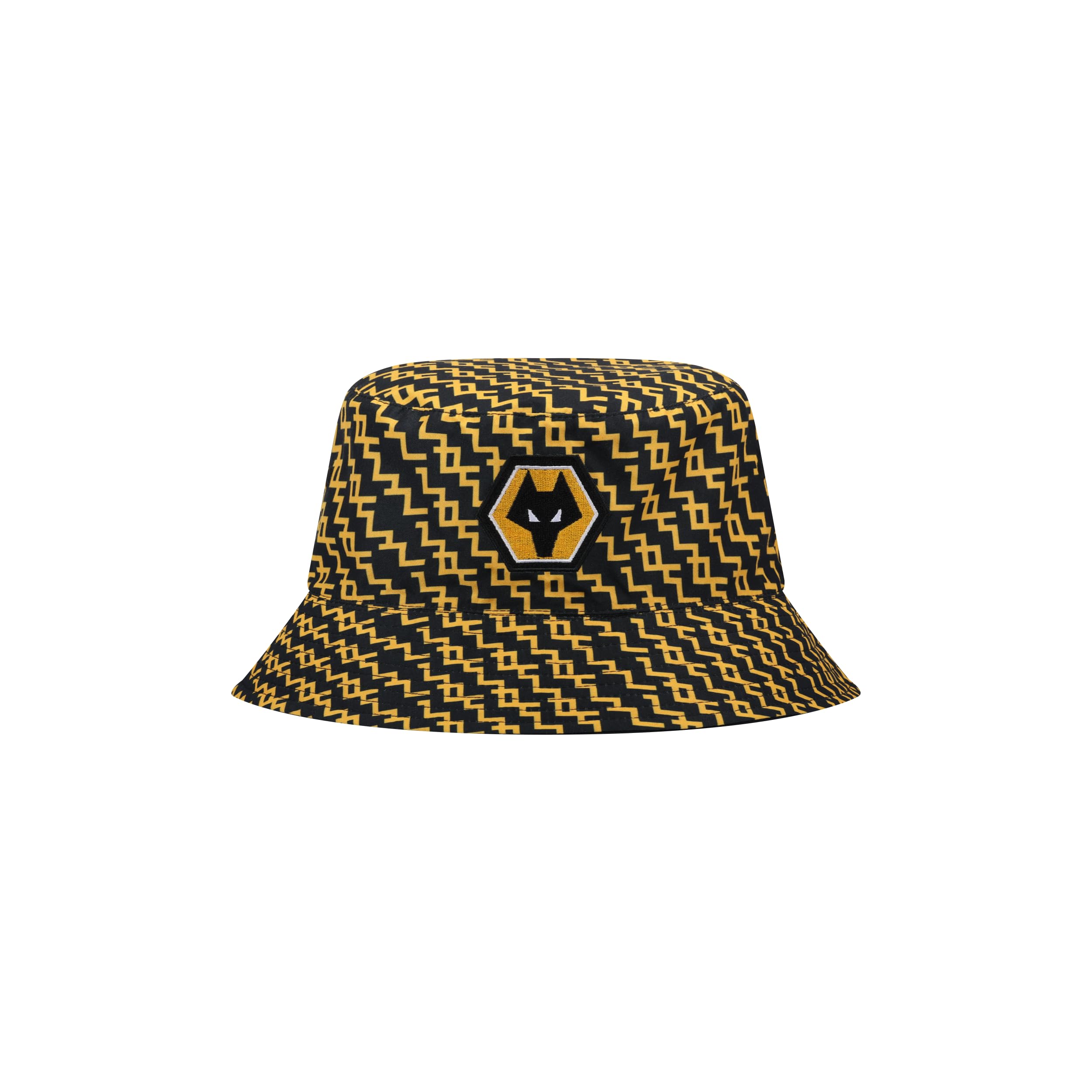 FOCO Officially Licensed Football Reversible Pixel Bucket Hat (UK, Alpha, One Size, Wolverhampton Wanderers FC) Multicolour