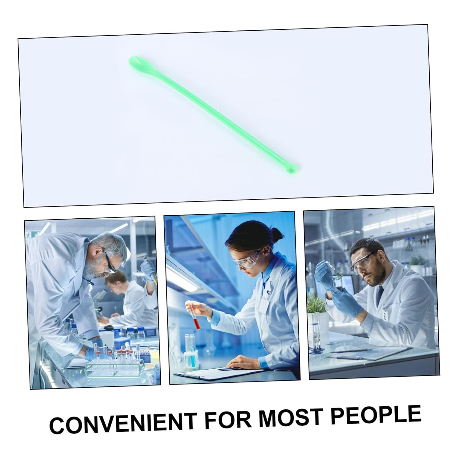 Amosfun 100Pcs Green Plastic Mixing Scoops Laboratory Sampling Spoons Spatulas for Powders and Granules Plastic for Home Lab Restaurant Use