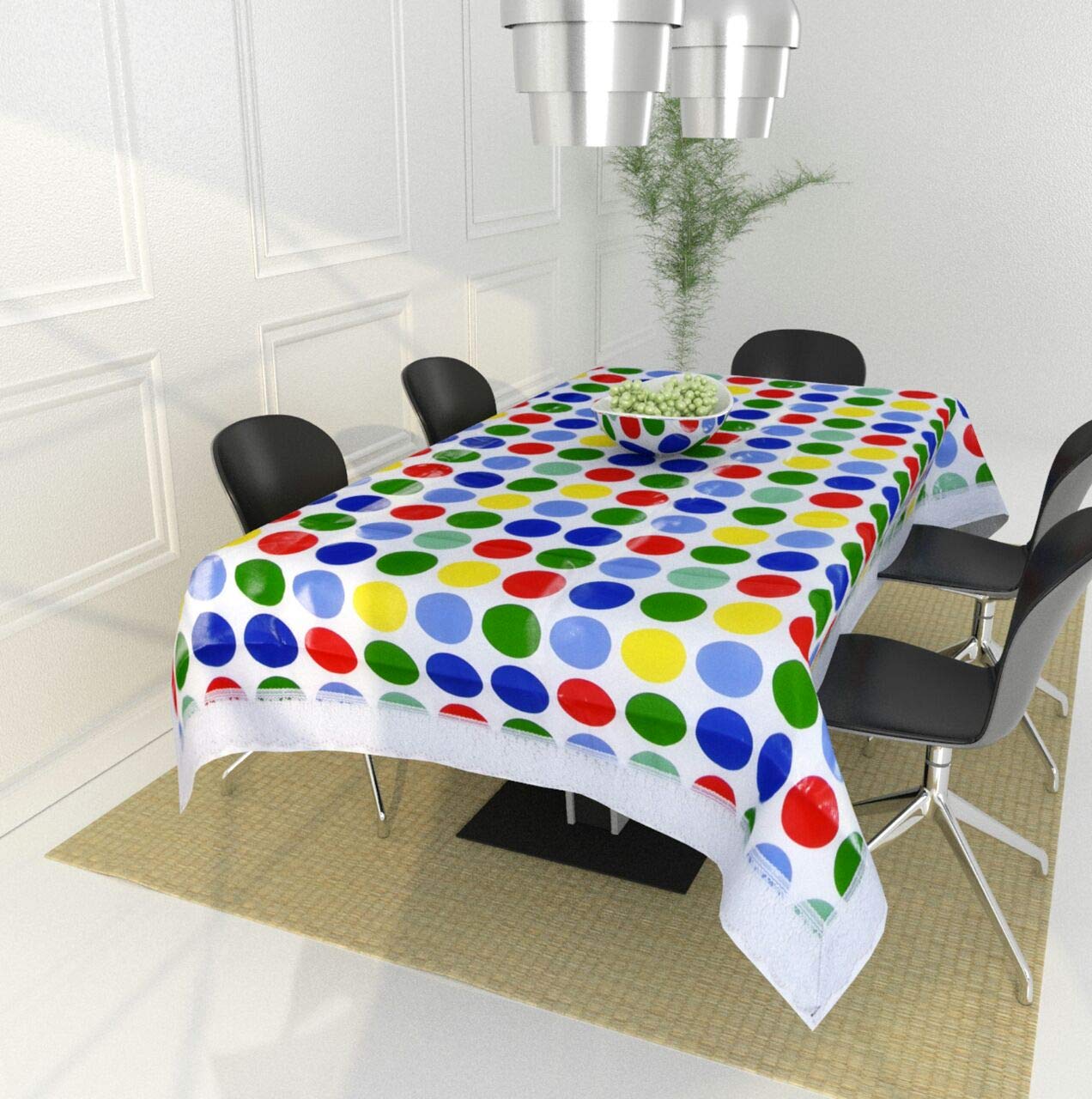CloudHub Plastic Center Table Cover for 4 Seaters, 40x60-inch (Multicolour)