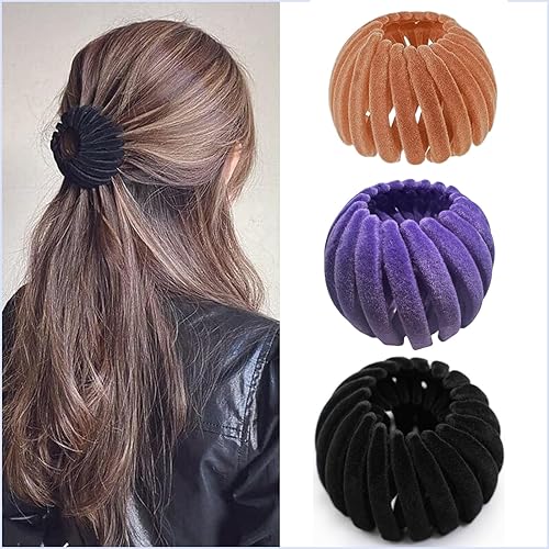 Miniatura 7 de 7 piezas de accesorios para el cabello para mujeres, pinza mágica para el cabello de nido de pájaro, accesorios para moño para el pelo, clip para el