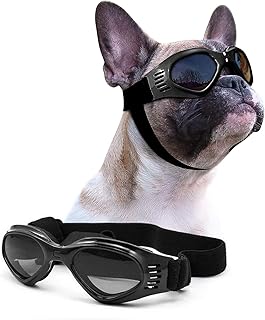 Pet Leso? Dog Goggles Stylish Doggie Puppy Sunglasses Windproof Protection Doggles - Black