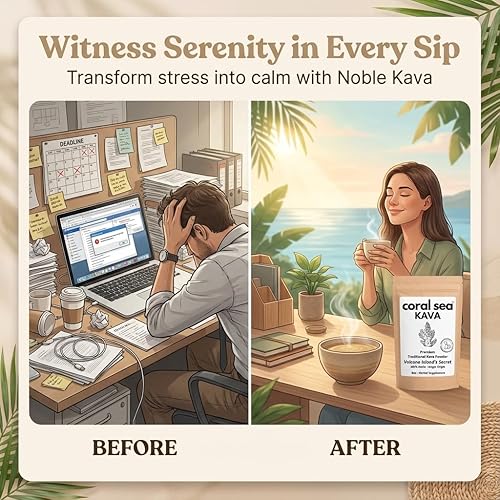 Miniatura 6 de Kava Powder Noble Kava Kava Root Drink Vanuatu Té Tradicional Moler Calmante Edificante Fuerte Sabor Natural Amargo Natural Volcano Island's Secret