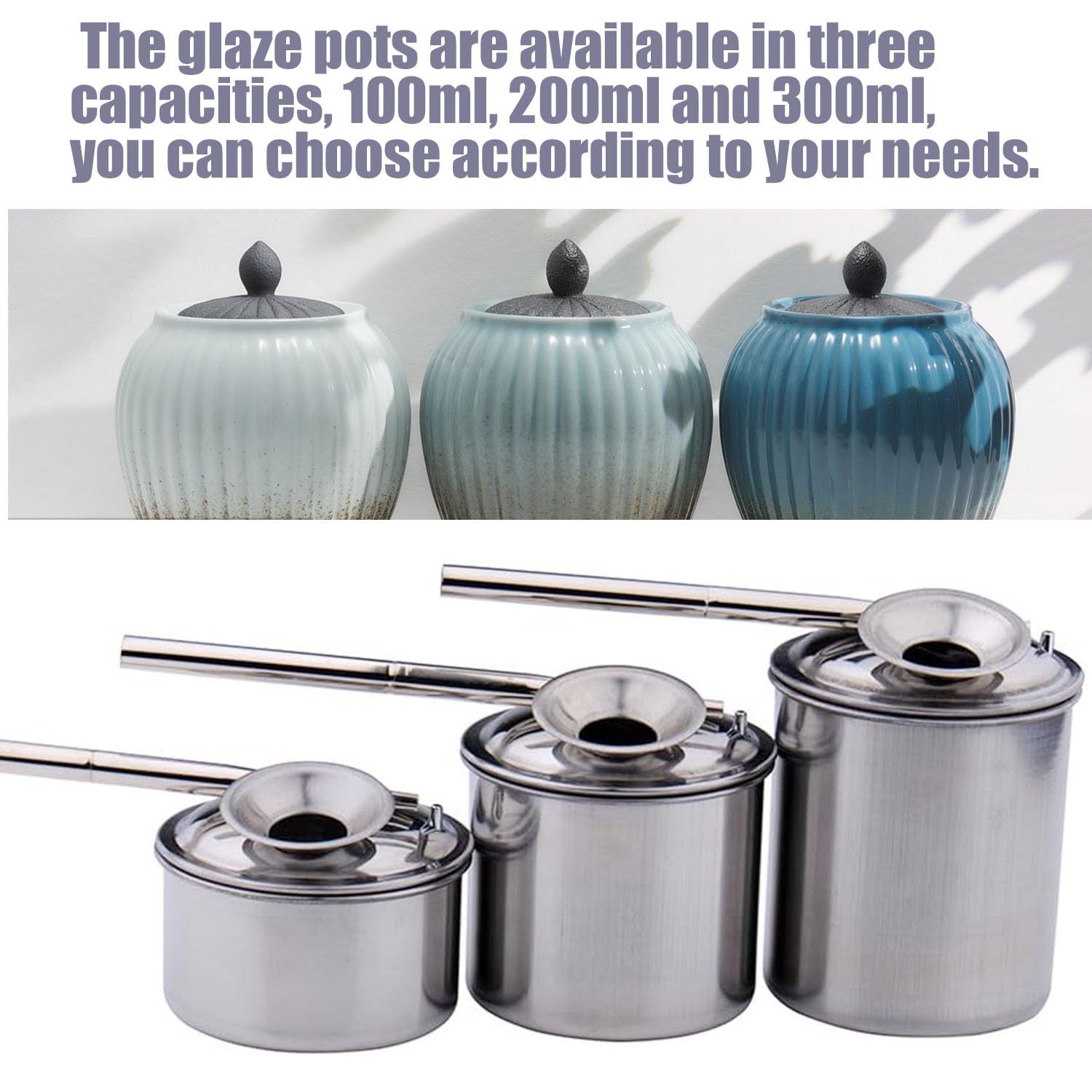 Amazon.com: Rongon Stainless Steel Blow Glaze Pot Spray Oil Can