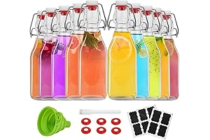 10 Pack Swing Top Glass Soda Bottles