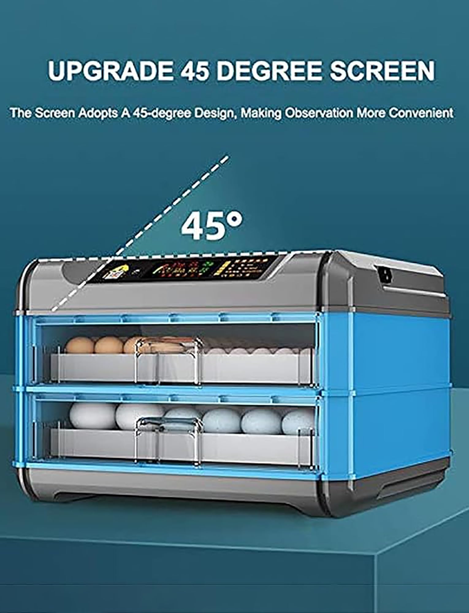 Incubadora automática de huevos con control de humedad y temperatura, incubadora de aves de corral totalmente automática para pollos y codornices, volteador de huevos, capacidad para 9 huevos