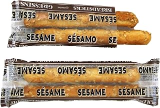Clown Global Brands Sesame Breadsticks 50 Count Case - Individually Wrapped 2-Packs, No Additives, Kosher, 30 Calorie Snacks