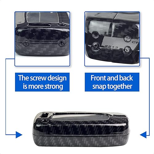 Miniatura 3 de Funda inteligente de aleación de zinc con patrón de fibra de carbono, compatible con Hyundai Azera Elantra GT EQUUS Genesis Coupe Santa FE Sonata