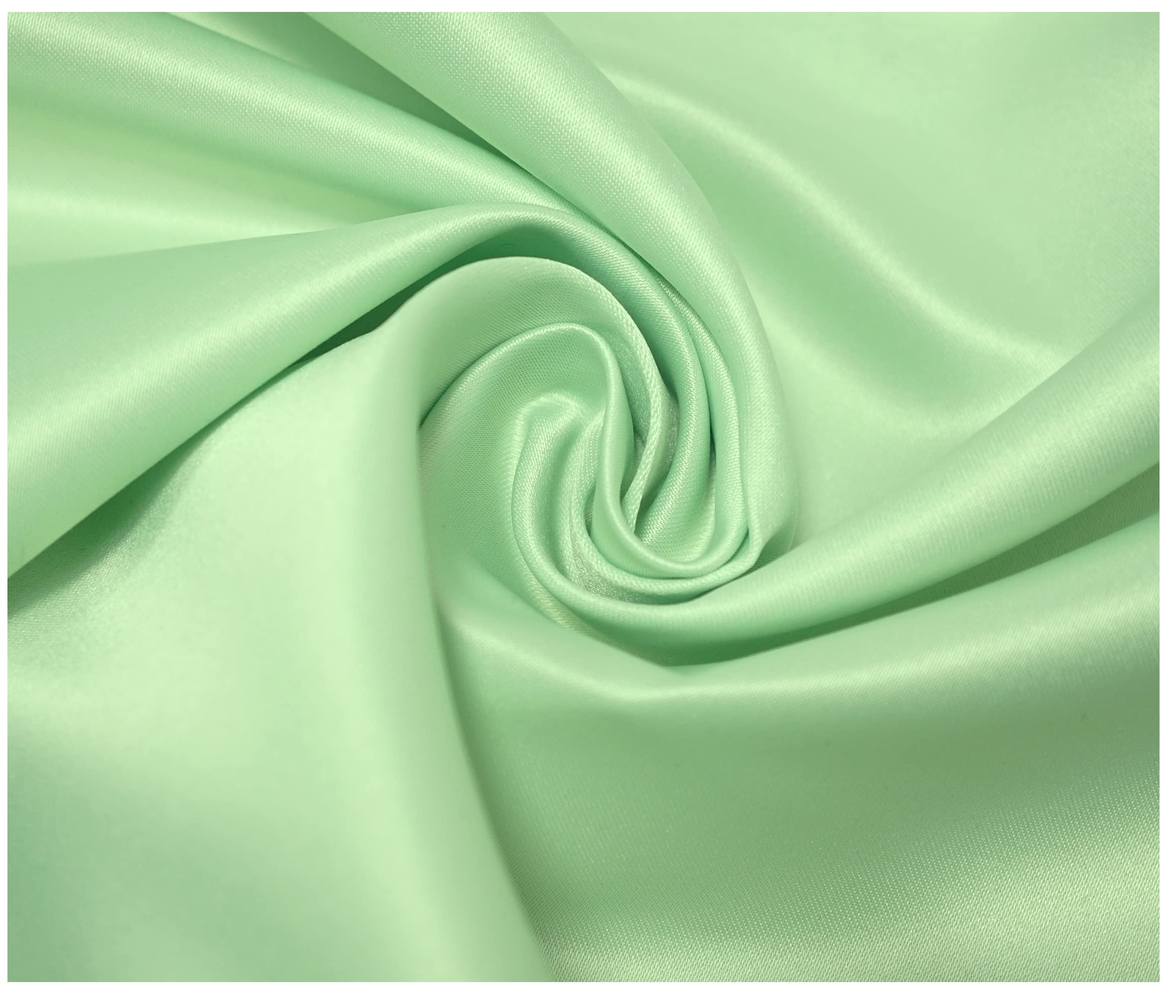 Matte Duchess Bridal Satin Polyester Fabric for Dressmaking Wedding Crafts Quilting Sewing 150cm Wide (5 Metre (500 x 150cm), Mint) — image 1