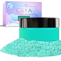 Vista 13 de Ceya Polvo de Mica de Interferencia, 50g/1.8oz Polvo de Uñas Cromado Blanco Hielo, Pigmento de Efecto Perlescente de Cambio de Color de Grado