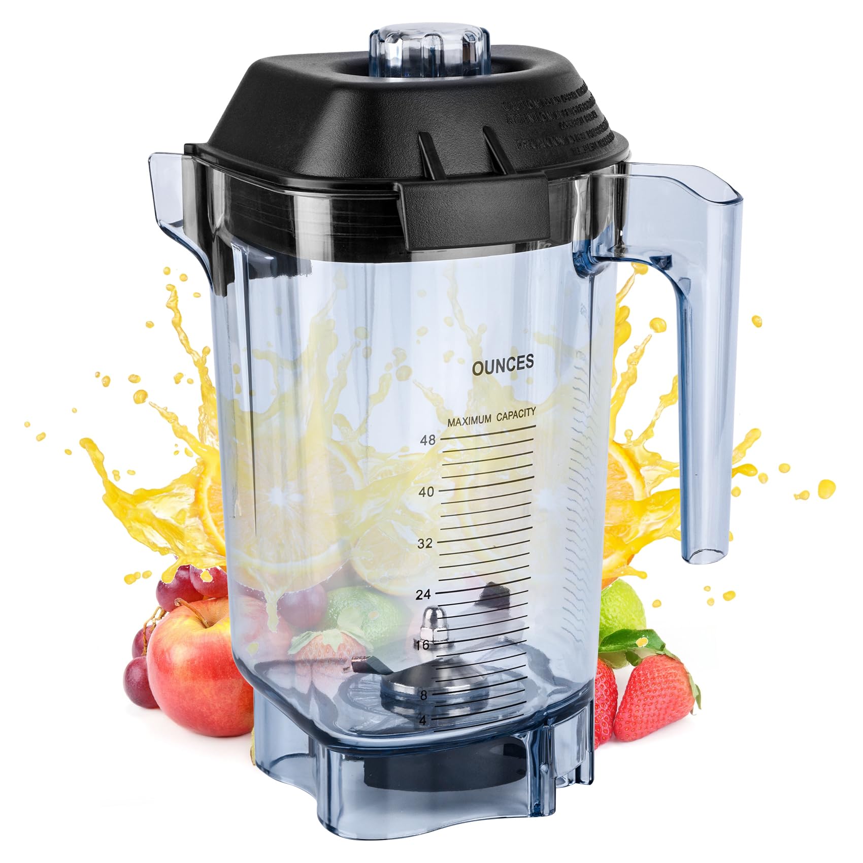 For Blender Pitcher 48oz, Compatible with Commercial Blender Replacement Quiet One VM0145 VM0100A 36019 15978 16016 BarBoss Drink Machine Advance Upgrade VM0100A Jar Container Cup, 5 YR Warranty