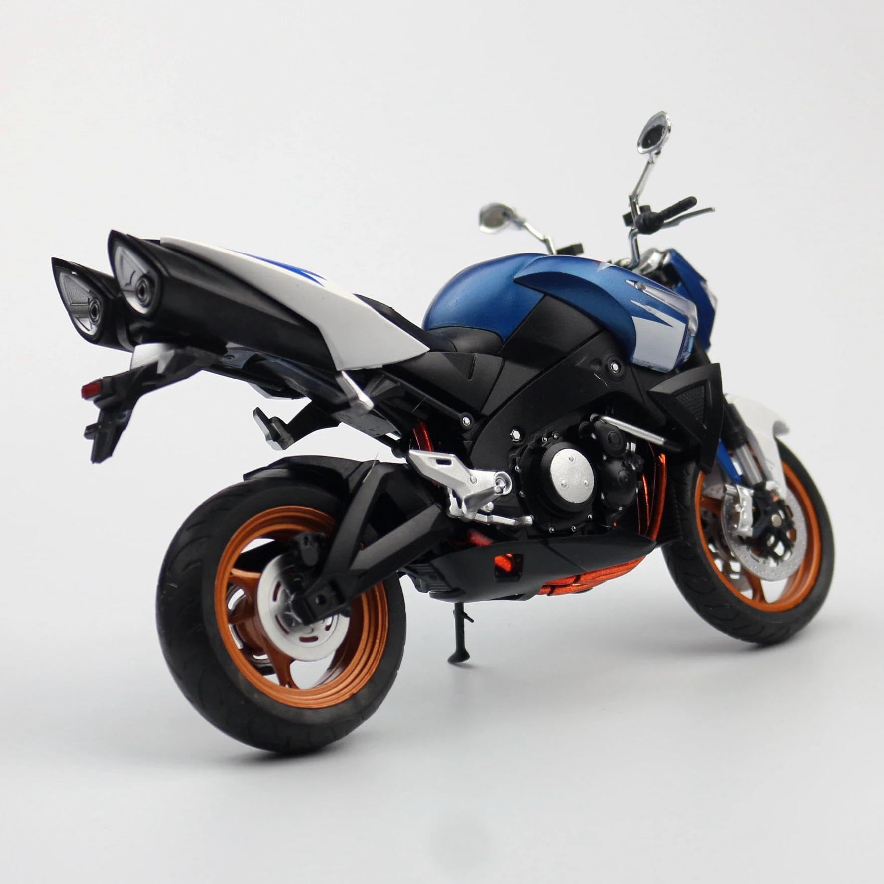 Modello in Scala Modellino di Moto da Corsa in Metallo Pressofuso, Miniatura, Regalo Collezione 1:12 per Suzuki B-King(Silver)