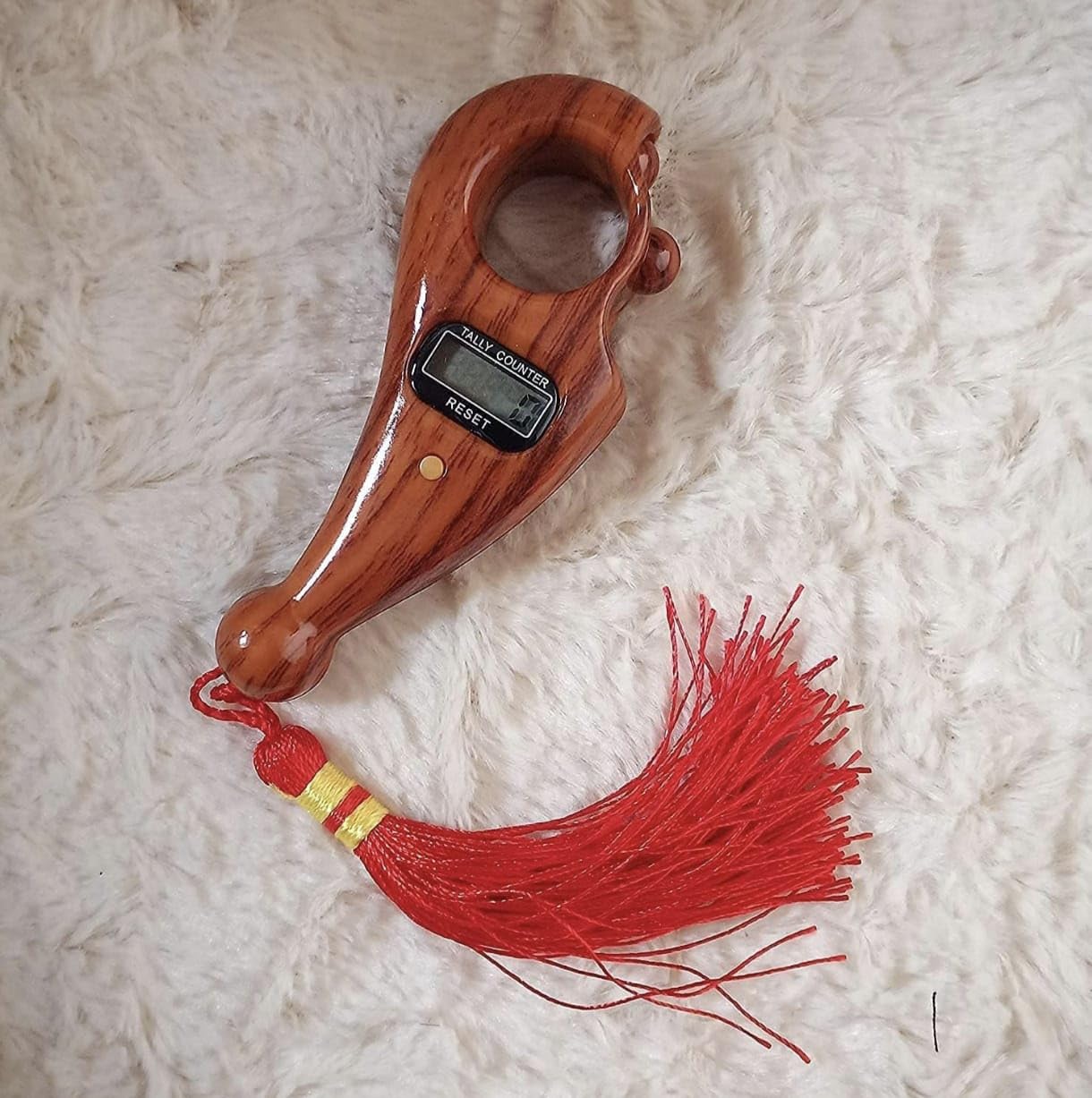 Trikhomam Multi-Functional Digital Handheld Tally Counter with Built-in Compass – Ergonomic Wood Grain Design with Lanyard Tassel for Prayer, Meditation, Events & Tally Counting (Wooden Brown)-image-17