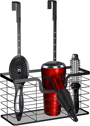 Nicunom Soporte para secador de pelo, organizador de herramientas de pelo 3 en 1, soporte ajustable para secadora de pelo, organizador de baño,