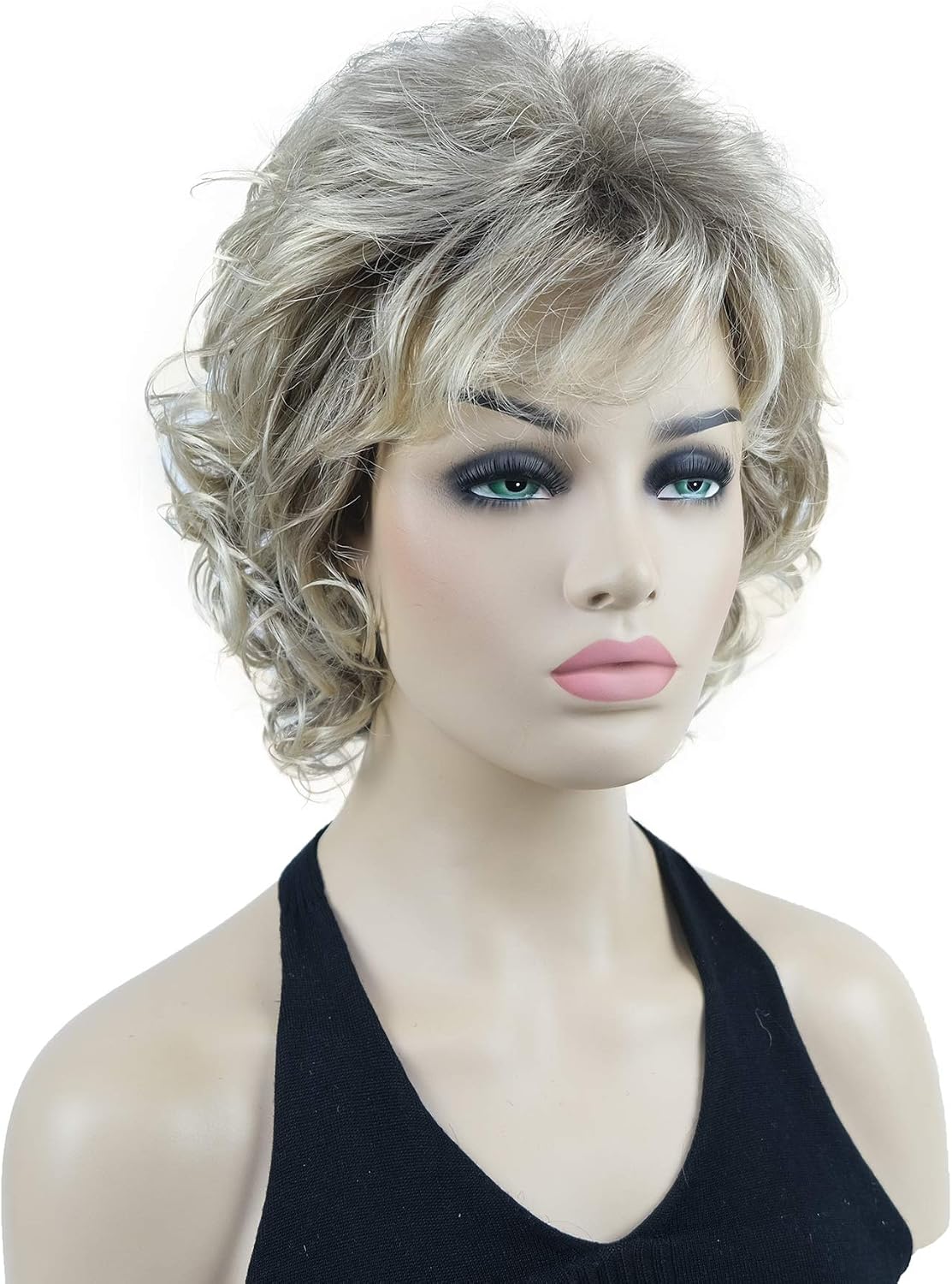 Lydell 10" Women's Short Soft Super Curly Wig Layered Natural Movement Synthetic Wigs (230T) - Image 3