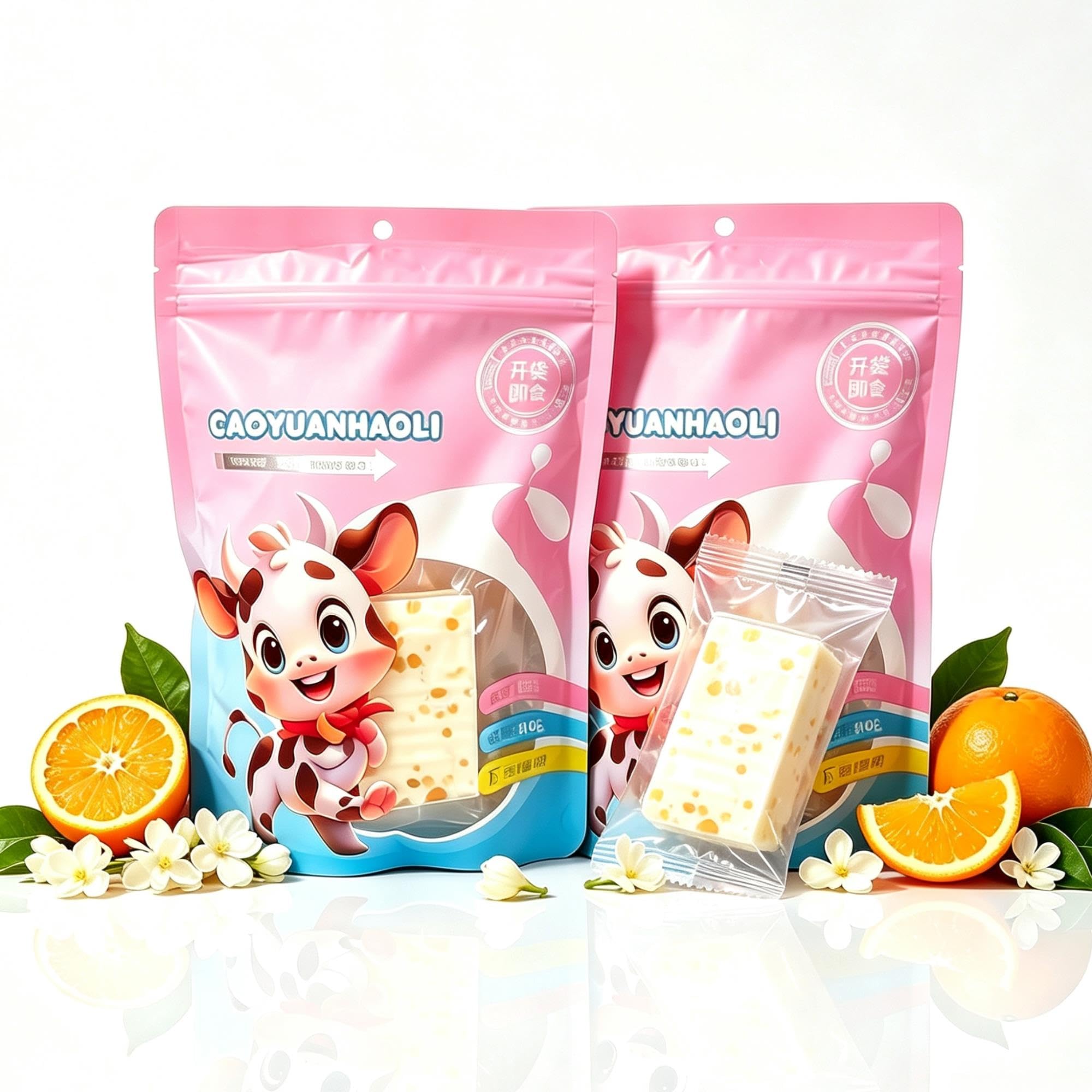 Żółte brzoskwiniowe warstwowe płatki mleczne 500 g, 2 opakowania