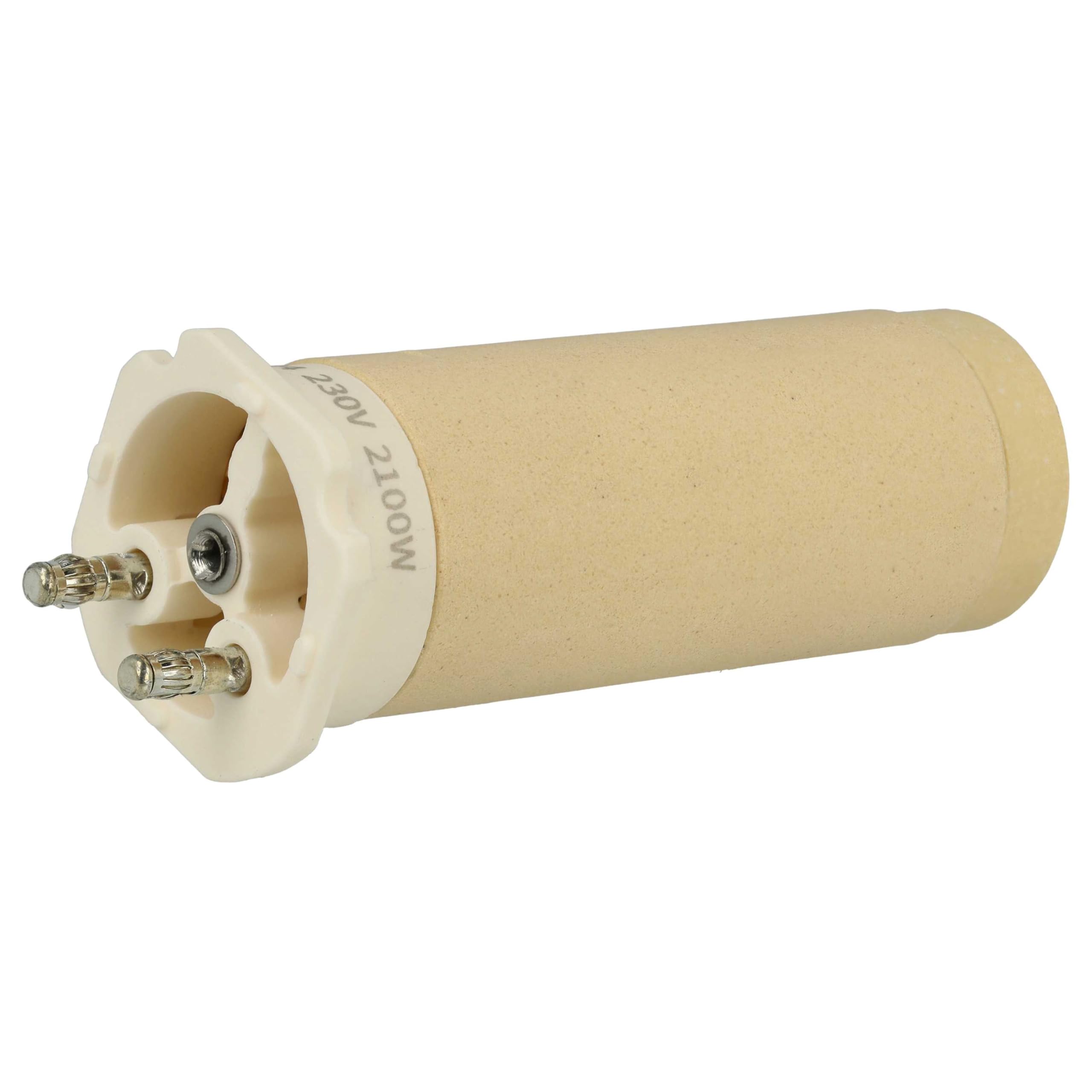 vhbw Elemento calefactor compatible con Leister UNIFLOOR S, UNIPLAN E pistola de soldadura de aire caliente - 2100 W, Cerámica, 3,2 x 9,2 cm