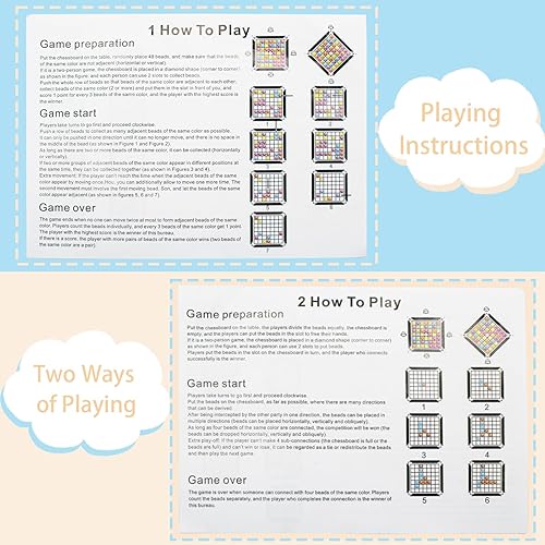 Miniatura 4 de Juego de mesa de ajedrez intelectual de canicas de 120 piezas, doble estrategia, canicas de colores, divertido juego de mesa de ajedrez de