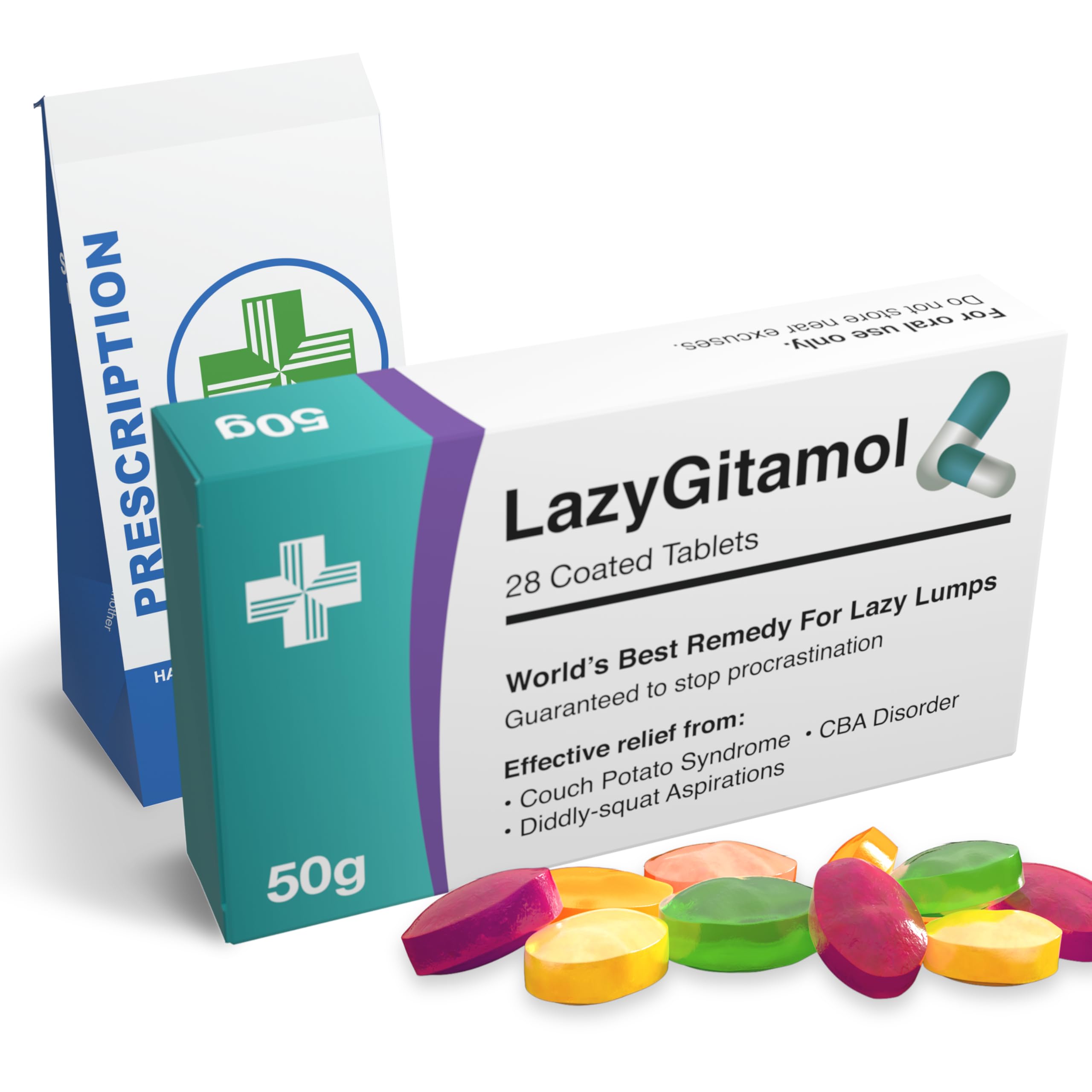 Funny Prank Pill Box with Sweets Gag Gifts for Men Funny Valentines Gifts for Him Xmas Secret Santa Christmas Stocking Filler for Women- Novelty Joke Birthday Gifts for Boyfriend Dad (LazyGitFD)