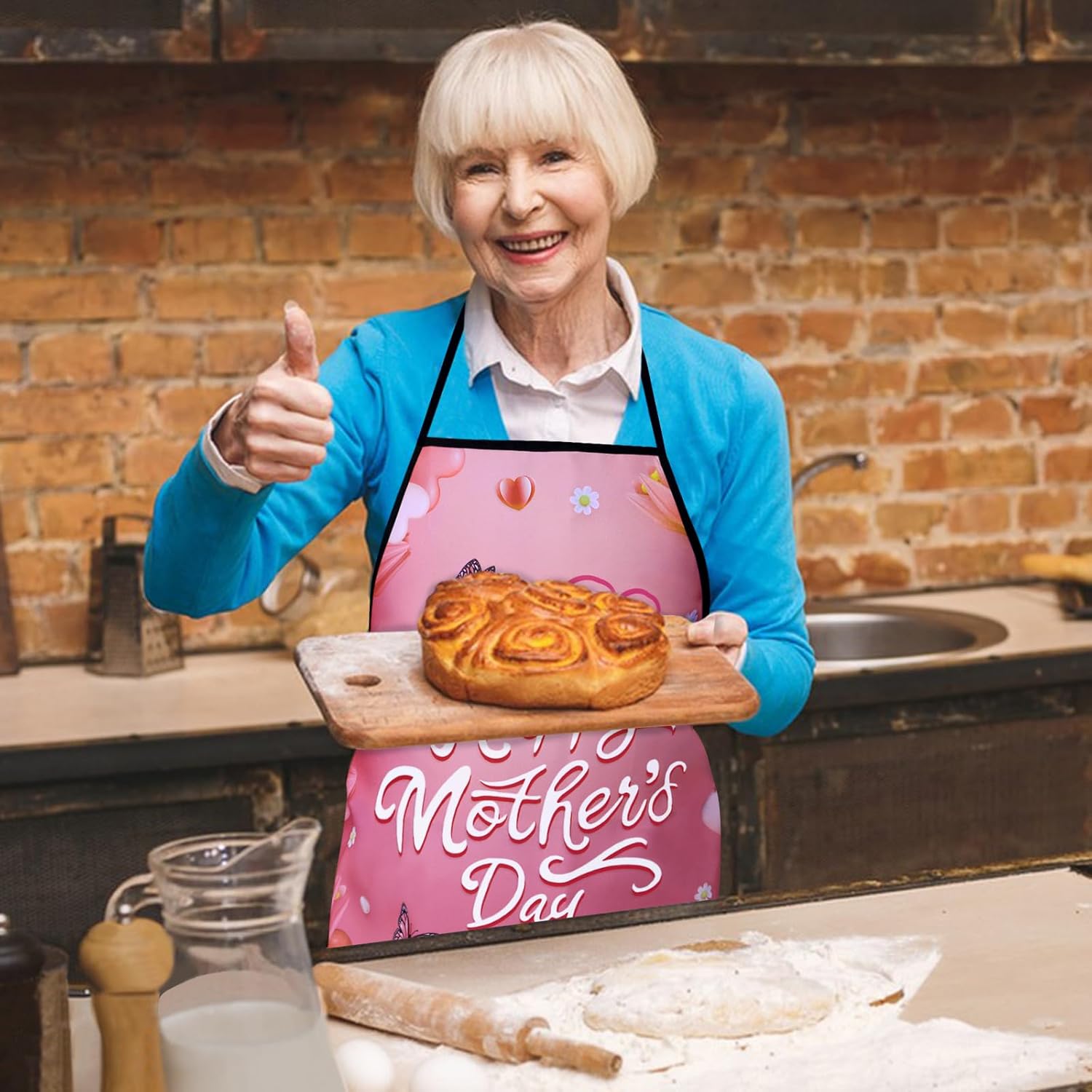 Funny Seasonal Holiday Apron, Adjustable Kitchen Cooking Apron for Women Men BBQ Baking Gardening Party Supplies - Image 4