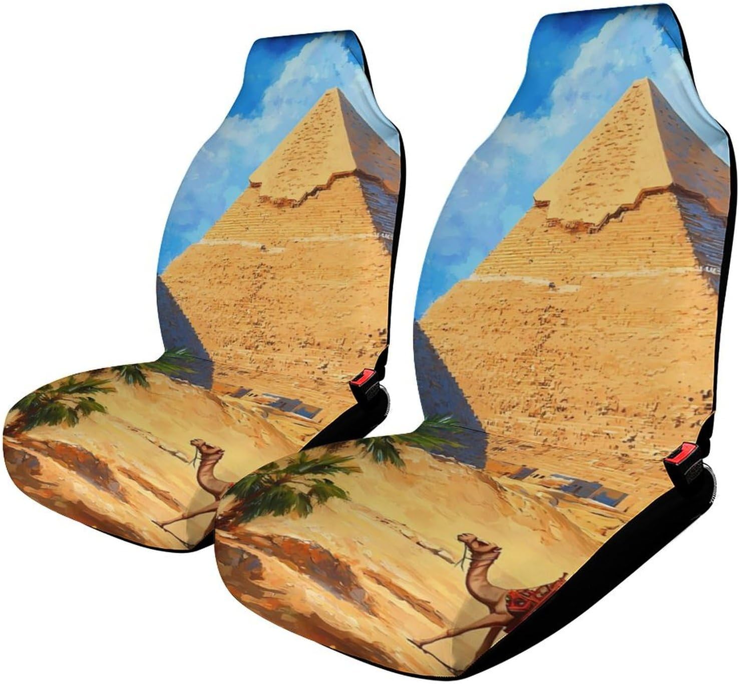 Camel Car Seat Covers Universal Car Front Seats Protector Auto Interior Accessories 2PCS