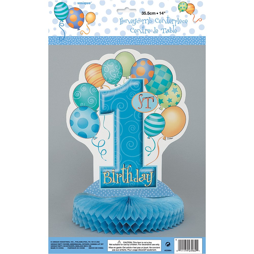 Unique 1st Birthday Balloons Honeycomb Centerpiece, 14