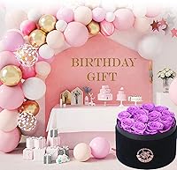 Vista 4 de Caja de regalo de 12 piezas de flores eternas, rosas eternas preservadas que duran de 1 a 3 años, rosa preservada para ella, día de San Valentín