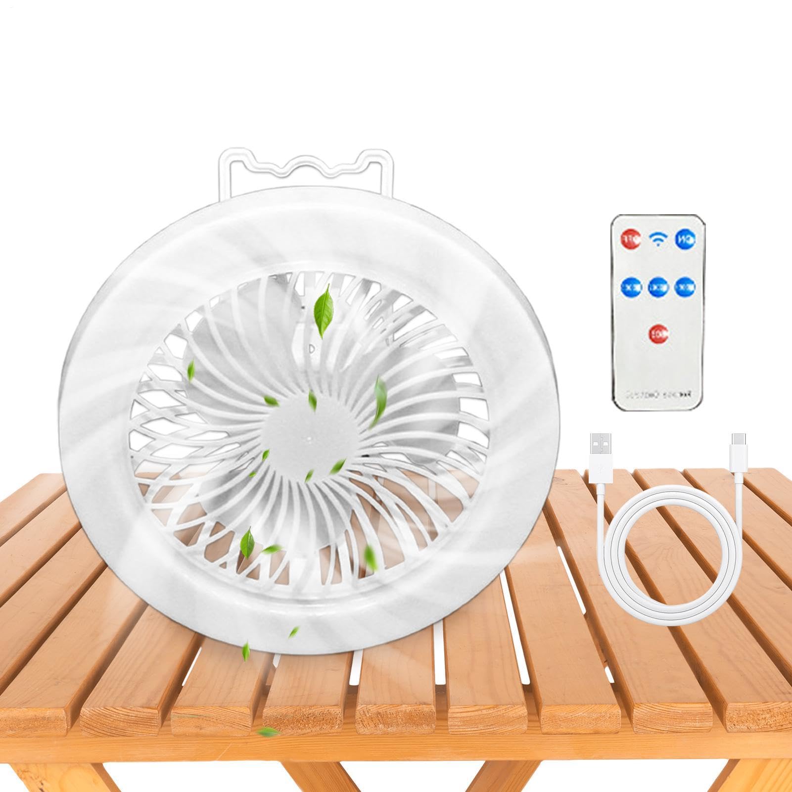 Ventilador solar de camping con panel solar de alta eficiencia y linterna LED ajustable