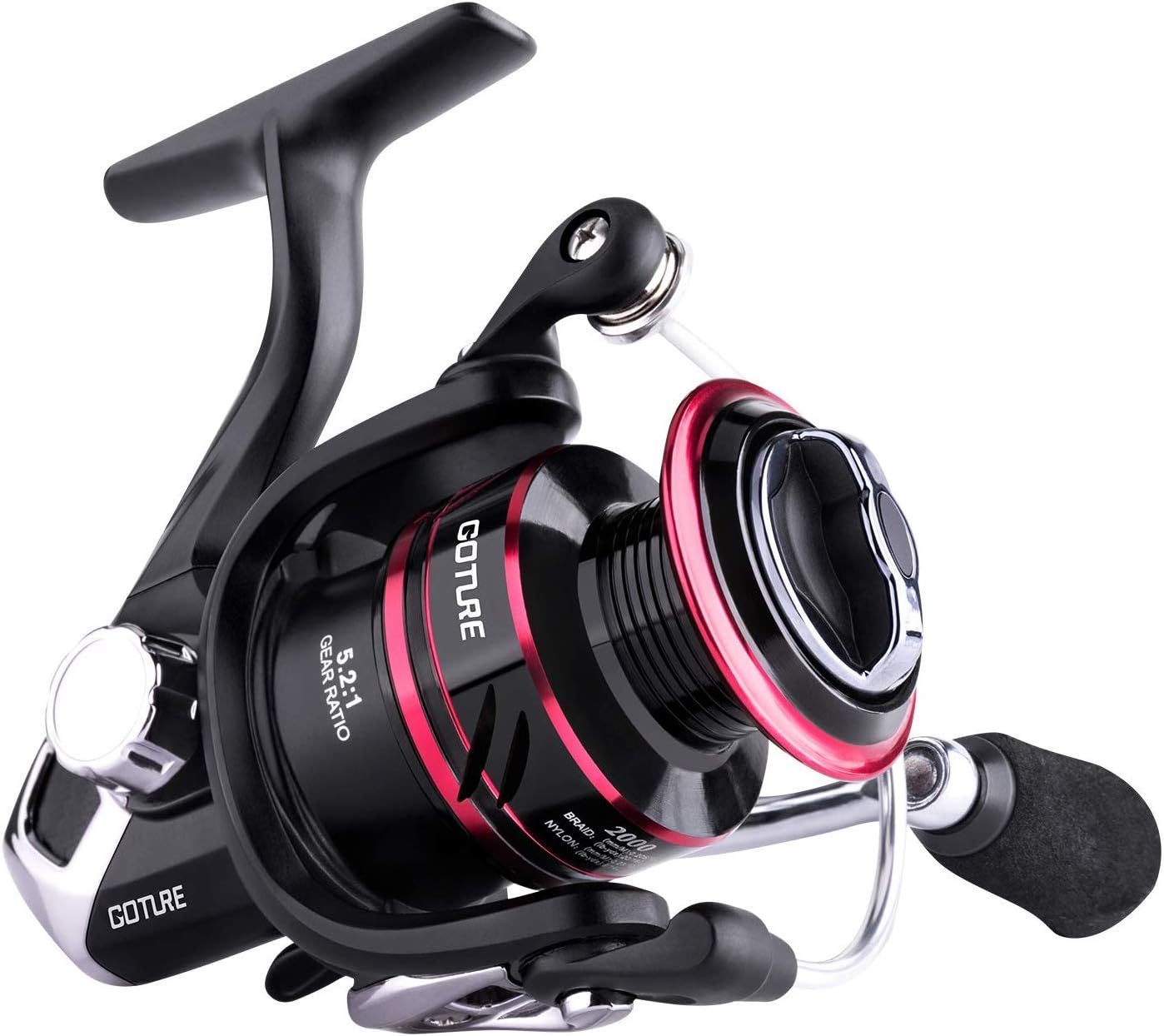 Goture Lightweight Spinning Reel CorrosionResistant Freshwater Saltwater Fishing Reels, 5.21