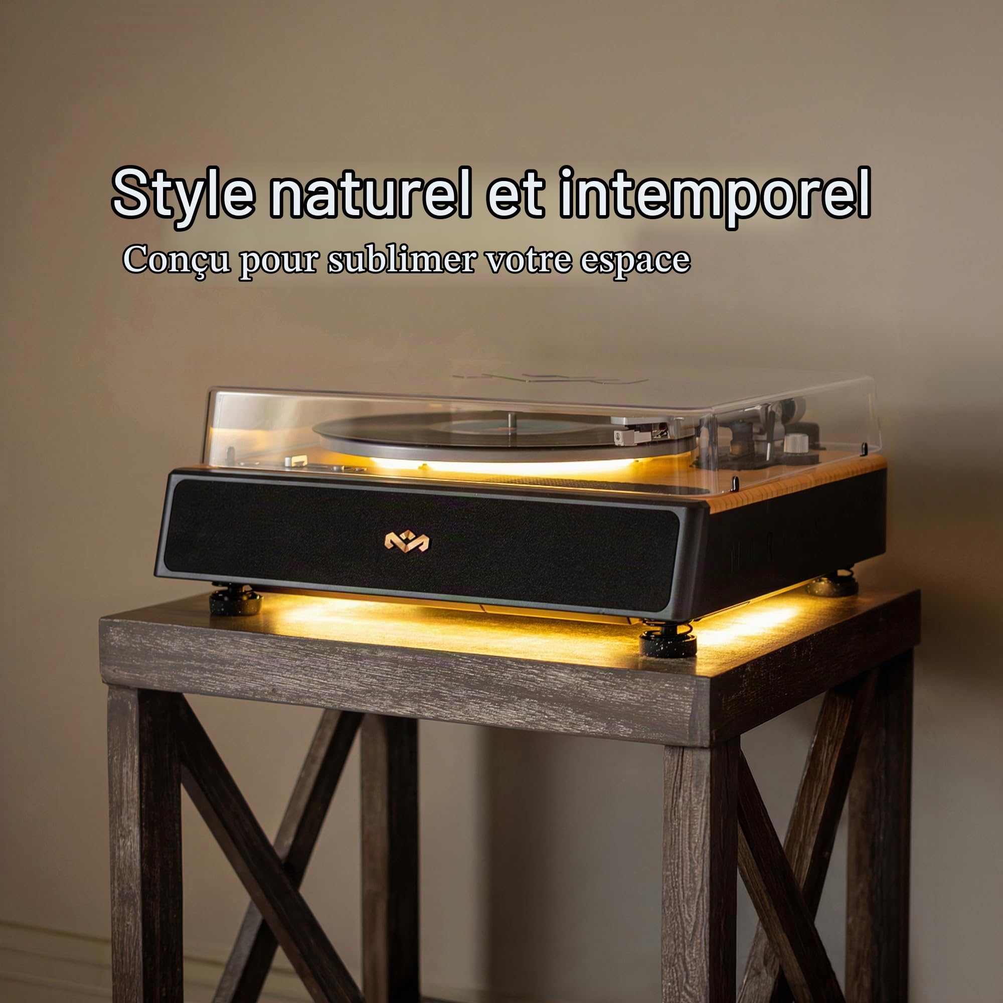 House of Marley Soul Rebel Platine Vinyle Bluetooth avec Haut-parleurs