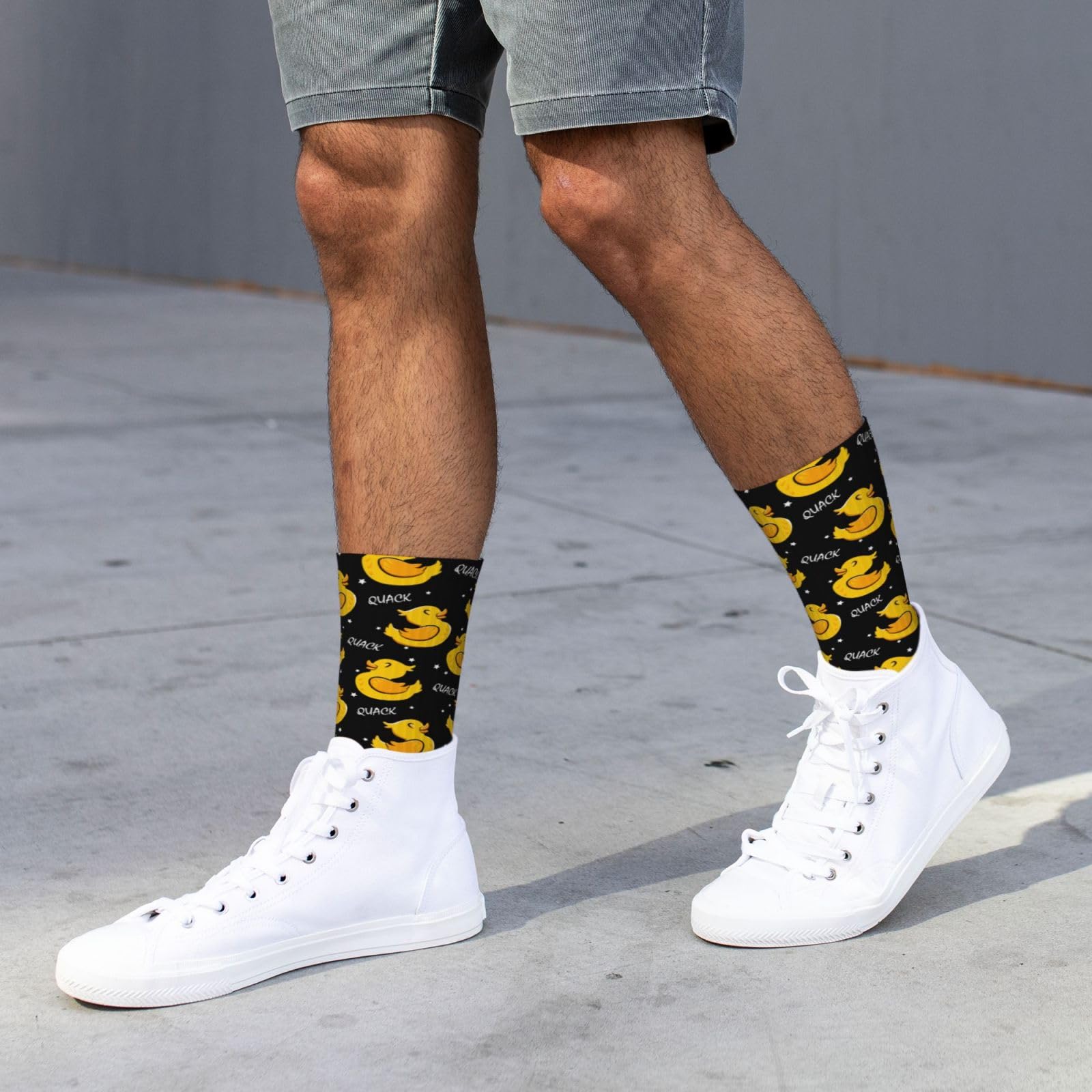 MOLIAN Calcetines deportivos con estampado de leopardo para mujeres y hombres