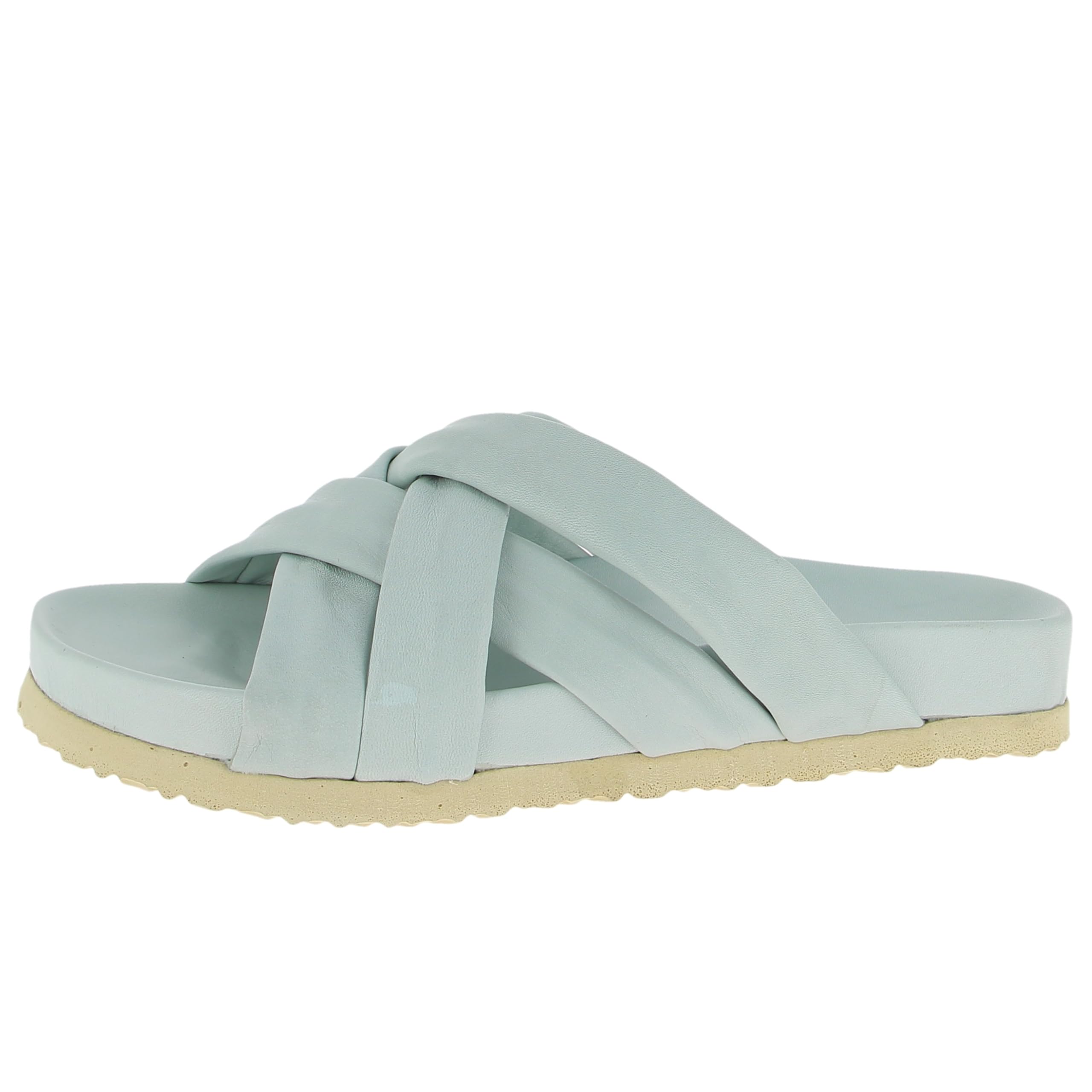 Andrea Conti Women's Mules Flat Slippers, Mint, 41 EU, Mint, 8.5 UK