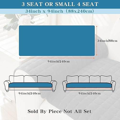 Miniatura 6 de MYSKY HOME Funda para sofá, funda lavable para perros, funda para sofá modular, funda protectora antideslizante para sofá de 4 cojines, fundas