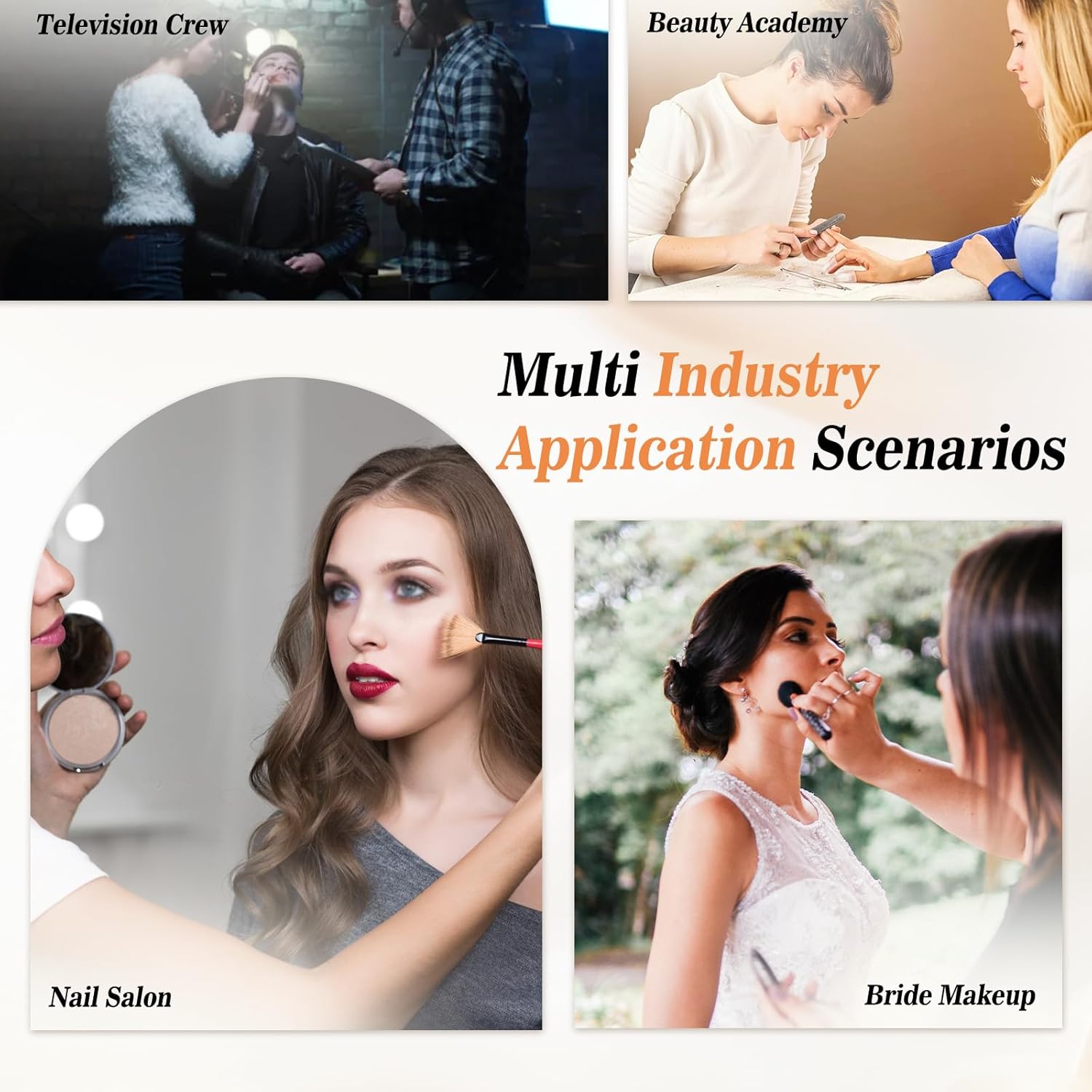 Professional Rolling Makeup Case Makeup Train Case Professional Makeup Storage Organizer with 4 Wheels Aluminum Trolley Train Case for Nail Tech Hairstylist Barber, Black