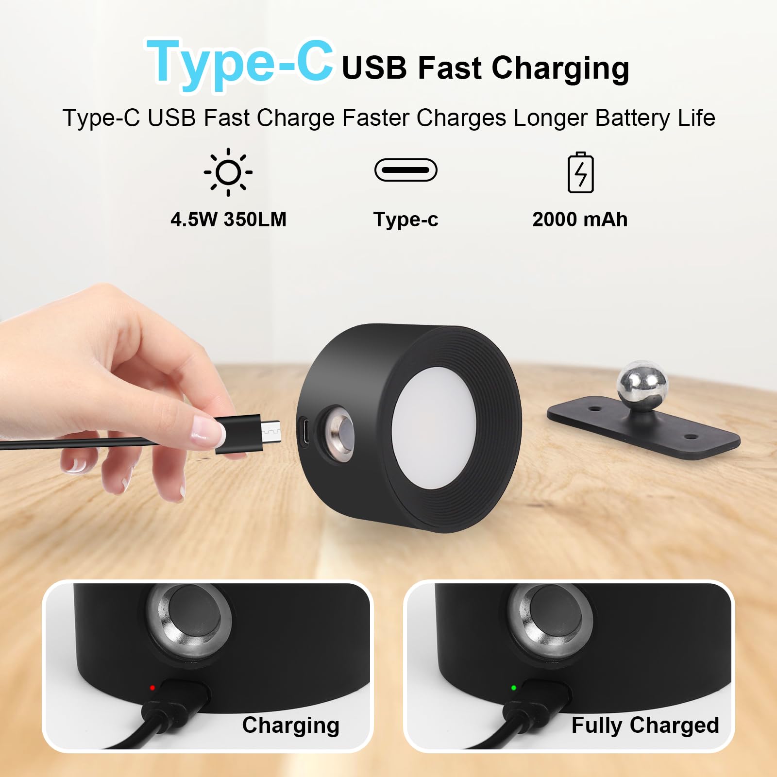 FOMYHEARD Applique Murale Interieur,3 Niveaux Lnosité3 Températures