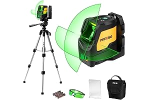 PREXISO Level Lasers with Tripod, Professional 150° Wide-Angle Level Lasers Self-Leveling, Cross-Line Laser Tool
