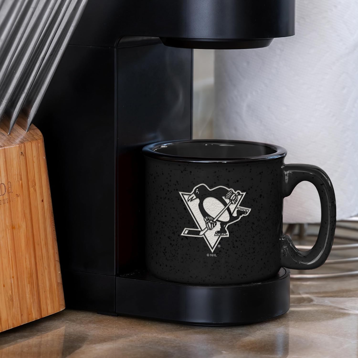 Rico Industries NHL Hockey Speckle 12oz Laser Engraved Campfire Mug - Image 4