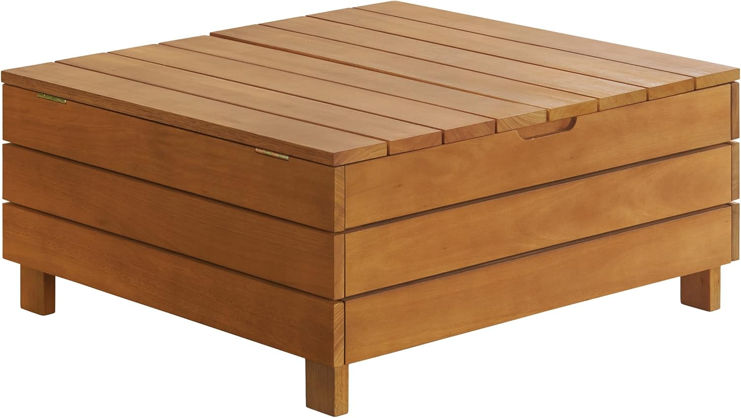 Eucalyptus Wood Outdoor Coffee Table with Lift Top Storage
