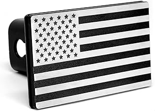 MULL USA American Flag Aluminum Trailer Hitch Cover (Fits 2