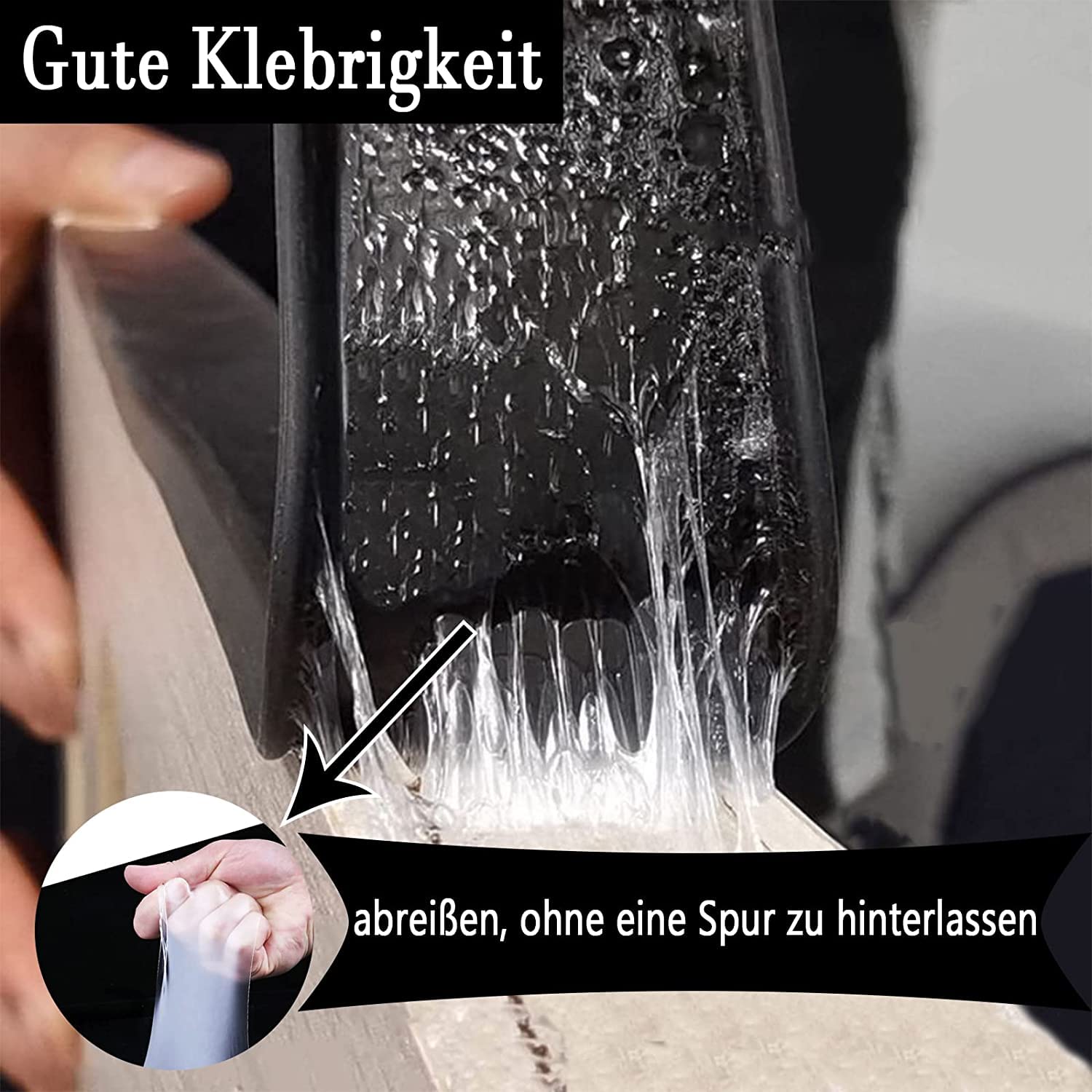 Kantenumleimer Selbstklebend, Kantenschutz Selbstklebend, weiches TPE-TPE-Kantenschutz Baby, zum Abziehen und Aufkleben, zusammenklappbarer Kantenschutz, für Schrankreparatur (4/5''x9.8',Black) - 4